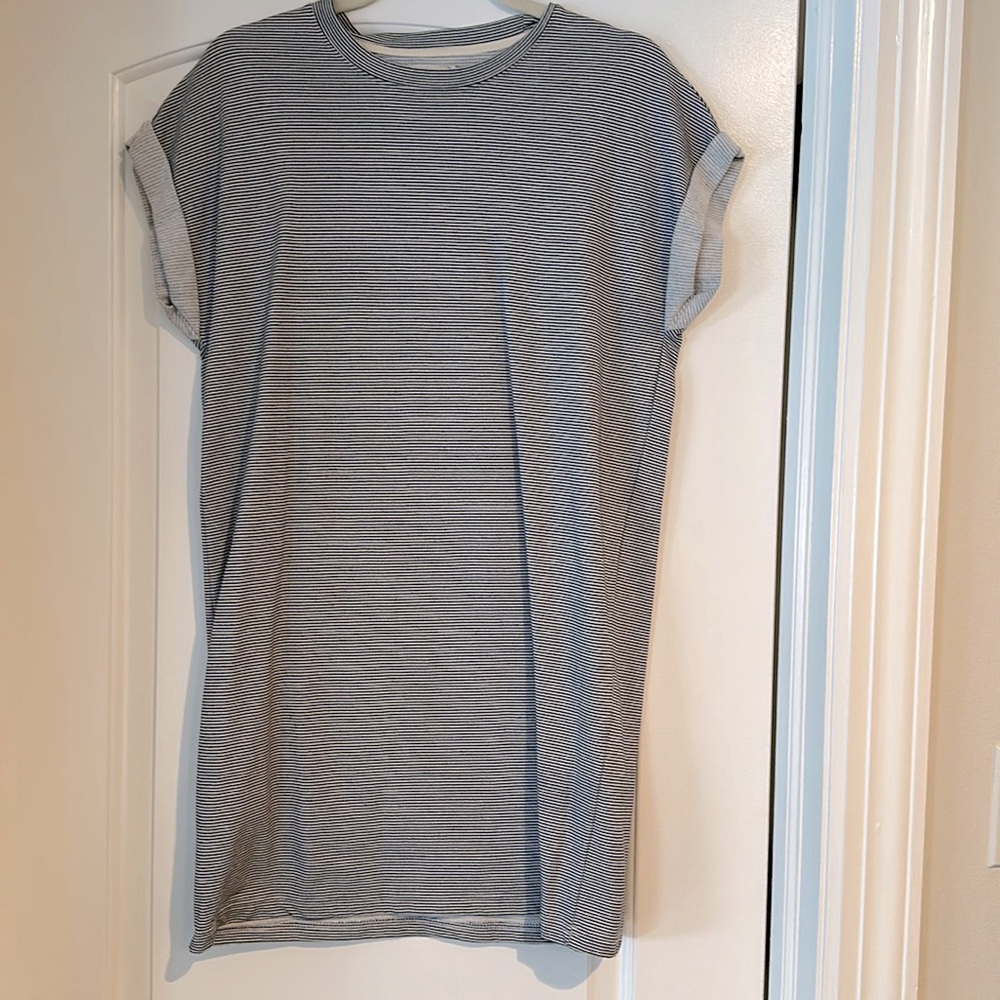 Thread & Supply Gray Striped Mini Dress